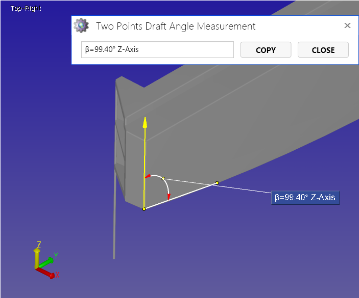 Draft angle measurement